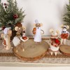 Set of 5 Christmas Felt Mice Ornaments, 4.7" Mini Hanging