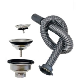 Salon Shampoo Bowl Complete Shampoo Bowl Drainage Assembly and Flex Pipe Drain Hose