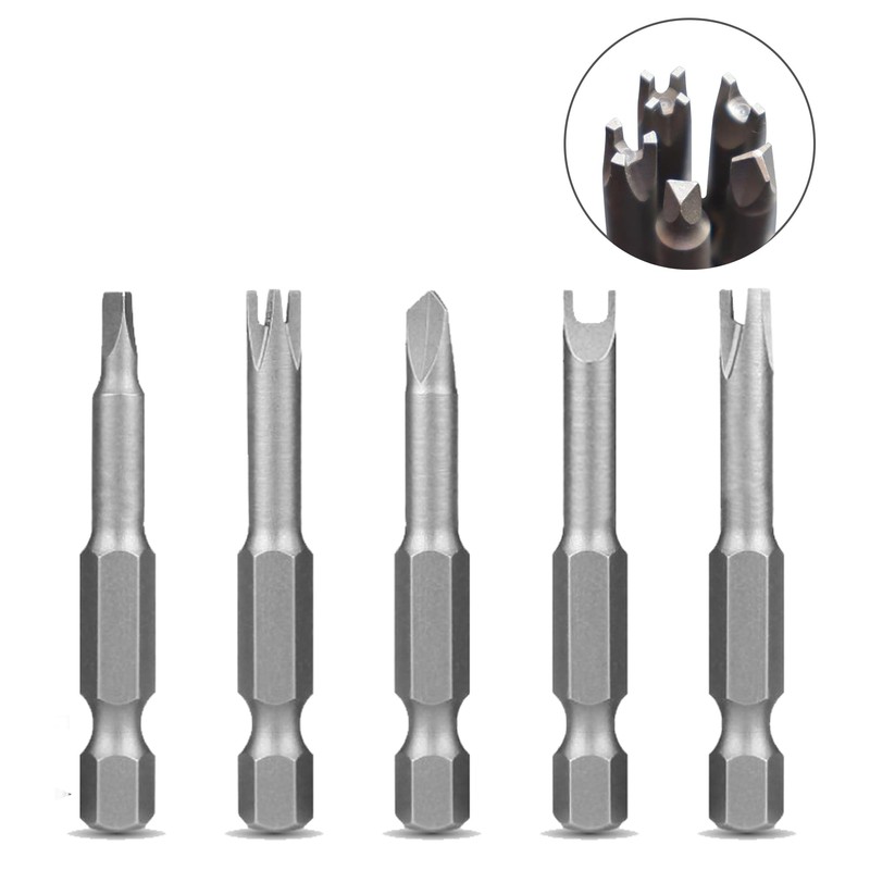 Buaak 5 Piece Specially Shaped Screwdriver Set, Special Bit Set,