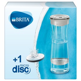 Brita Water Filter Carafe Starter Pack Fill & serve Mind White / Grey incl. 4 MicroDisc.