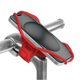 BONE Bike Tie Pro 5, Bike Phone Mount for Stem, Scratch-Free Silicone Holder with Anti-Slip & Shock-Absorbing Design, Universal Cycling Phone Holder Compatible with Most Smartphones (Red - Stem)