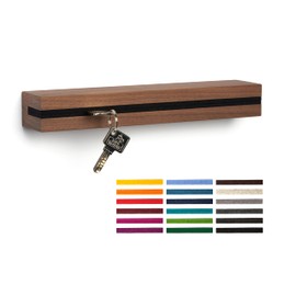 Buchenbusch urban design Key Hook Walnut Felt Insert Black (72 Variants), Modern Wood, Key Holder, Key Holder