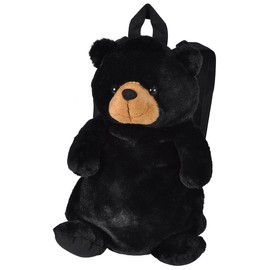 Wild Republic Black Bear Backpack, Mini Backpack, Animal Bag, Kids Gifts, Plush Zoo Animal, 14 Inches