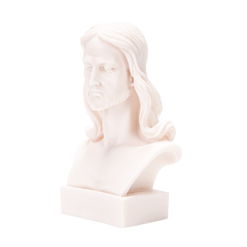 Jesus Christ Statue Alabaster Bust 6.2 Inches