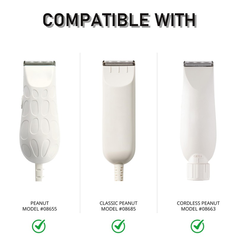 2 Pack Professional Peanut Replacement Blades with 4 Professional Clipper