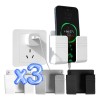 3 Piezas Soporte De Pared Para Celular Controles Remotos F