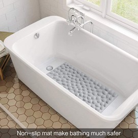 OTHWAY Non-Slip Bathtub Mat OTHWAY Soft Rubber Bathroom Bathmat with Strong Suction Cup
