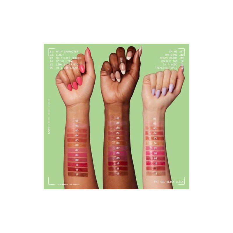 NYX Fat Oil Slick Click Brillo Labial, Tono Thriving