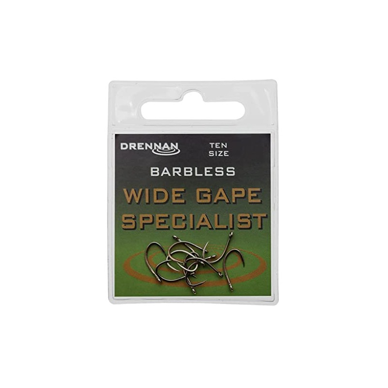 Drennan Wide Gape Specialist Barbless Hooks - Size 4