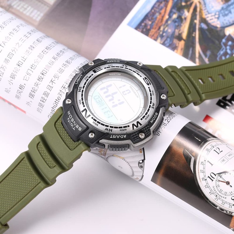 XBHSW Resin Strap Compatible with Casio SGW100 SGW-100 Mens Sports