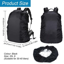 UEAVOID Pack of 2 Rain Cover Backpacks Reflective Strips Waterproof Rain Cover School Bag Reflector Backpack Cover Reflective Backpack Cover (30-40L)