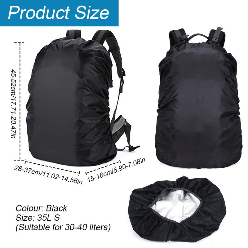 UEAVOID Pack of 2 Rain Cover Backpacks Reflective Strips Waterproof