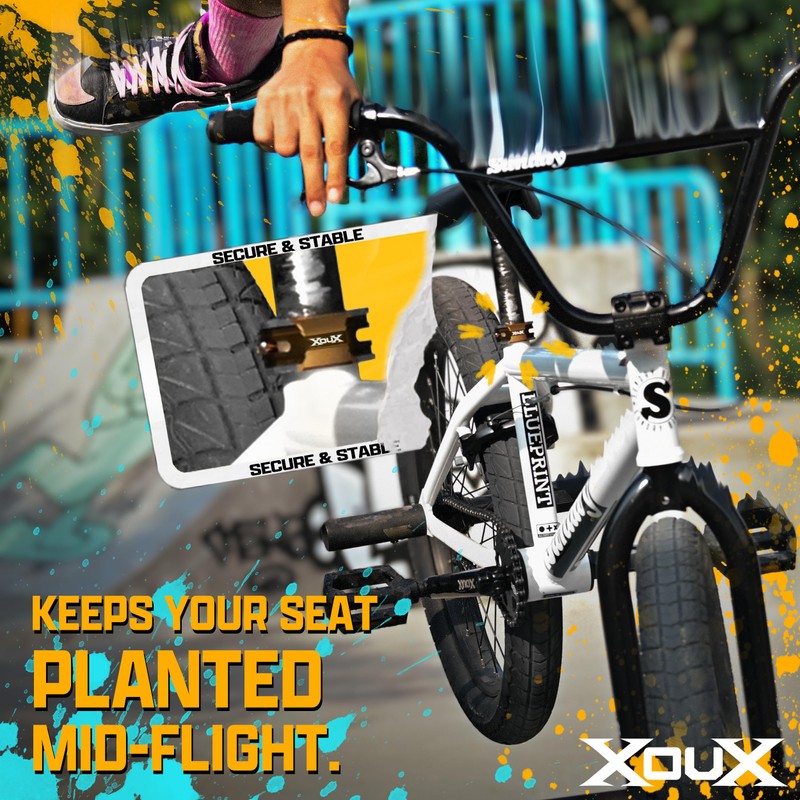 XOUX GRIT CNC Aluminum BMX Seatpost Clamp 25.4, Blue