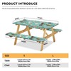 Wiryuouvt Horses Picnic Table Cover Elastic Crushed Flowers Picnic Table