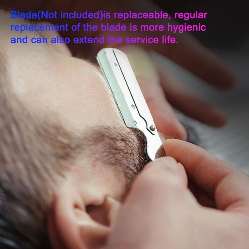 1PC Traditional Manual Shaver Professional Straight Edge Stainless Steel Sharp