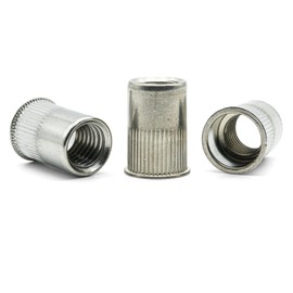 Hippo Hardware M3 (3mm X 9mm) Reduced Countersunk Rivnuts Nutserts Rivet Nuts Blind Open End Insert A2 Stainless Steel (Pack of 3)