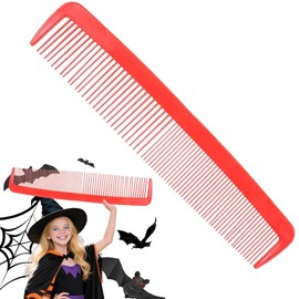 Peines Gigantes De Dientes Anchos Y Divertidos - Peine Gigante Ancho Para Halloween Y Carnaval, Herramienta De Peinado De Broma De Gran Tamaño (Rojo)