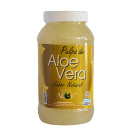 Flor de Aloe, Aloe Vera Pulpa Natural, Sabila rico en Fibra Para el Estreñimiento, Sabor Natural