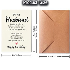 Birthday Card for Husband, Funny Birthday Greeting Card for Men, Perfect Happy Birthday Gifts for Him