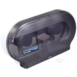 San Jamar R4000TBK Twin Bath Tissue Dispenser, 9-Inch