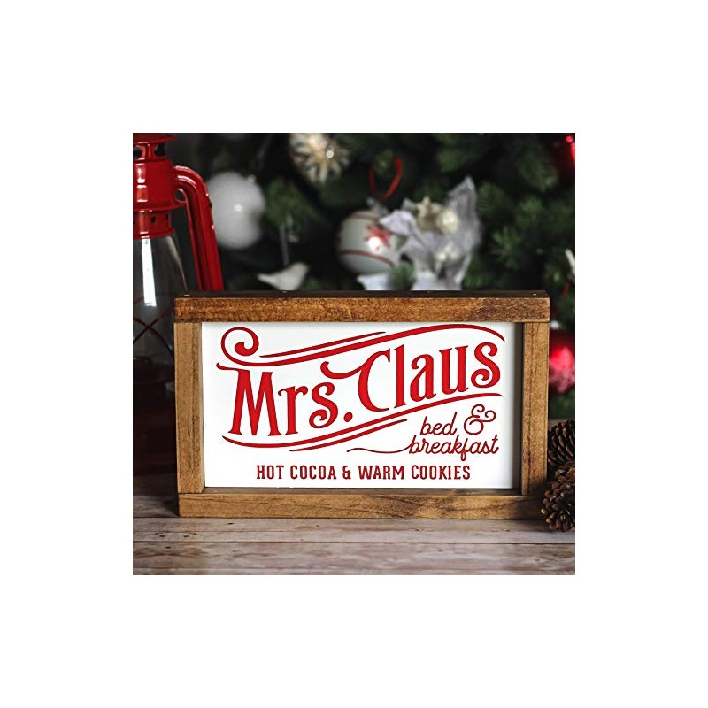 Christmas Sign Mrs. Claus Bed & Breakfast | Red White