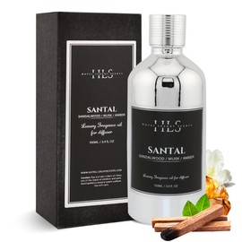Hotel Luxury Scents Santal Essential Oil for Diffusers - Sandalwood, Musk & Amber Aromatherapy Blend - 5 Star Hotel Fragrance Diffuser Oil for Home - 100ml