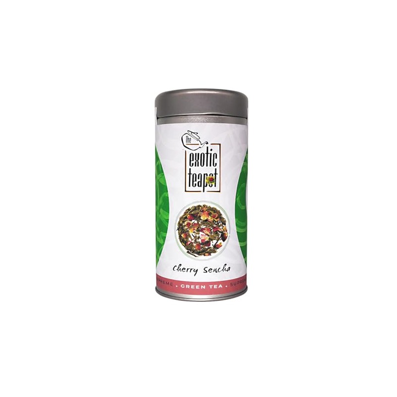 The Exotic Teapot – Supreme Cherry Sencha, 125g Tin, Sakura