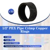 50 Pack 1/2" PEX Copper Crimp Rings, for Pex Pipe