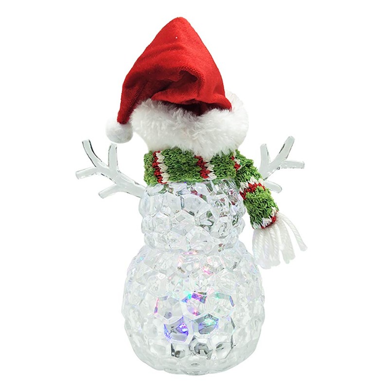 Kurt S. Adler Kurt Adler 9.45-Inch Battery-Operated Light-Up Snowman Table