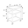 FSE 373-WT34 34"H AV Cart - Three Shelves - Black