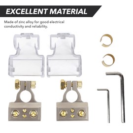 SINGARO - Conector de terminal de batería de coche, 0/2/4/6/8 AWG, aleación de zinc, protector de batería de audio para camión, desconexión y liberación rápida, extremo del cable de batería, accesorios externos del coche