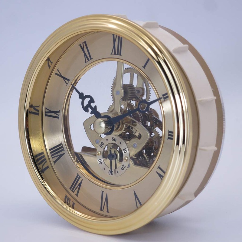 DEEWISH Movement, Transparent Skeleton Clock Inserts, Built-in Clock, Quartz Movement,