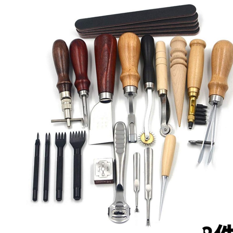 Leather Craft Sewing Kit, 19 Pieces/Set Leather Craft Punch Tools,