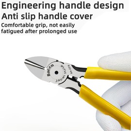 Wire Cutters 6 Inch, Precision Wire Flush Cutters, Heavy Duty Cutting Pliers for Copper Cables, Wires, Crafts, Jewelry Making