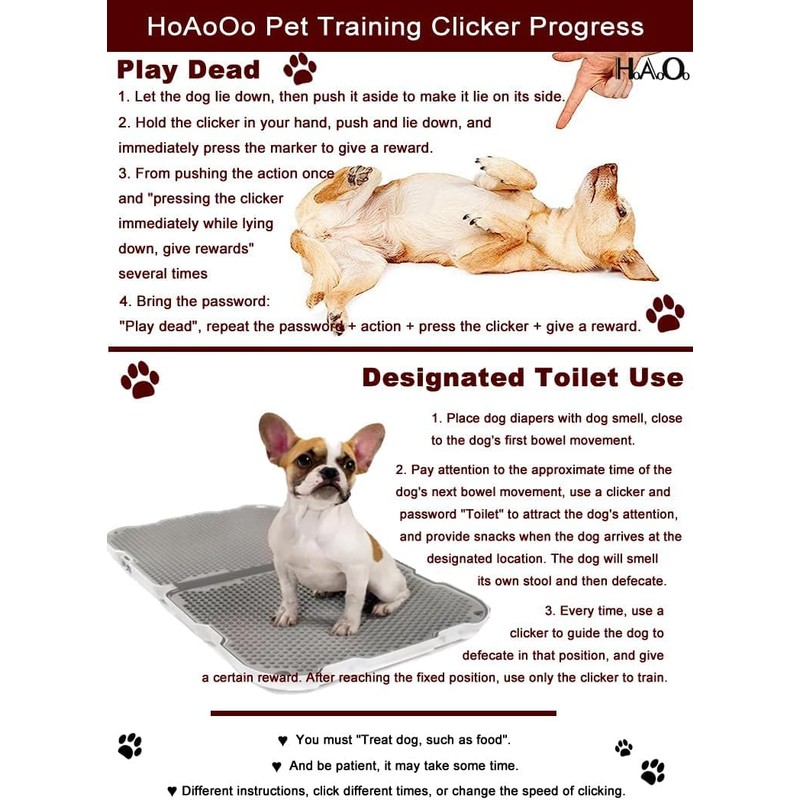 HoAoOo Pet Training Clicker with Wrist Strap - Dog Training