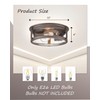 FOITTON 2Pack Industrial Flush Mount Light Fixture, 2-Light Farmhouse Ceiling