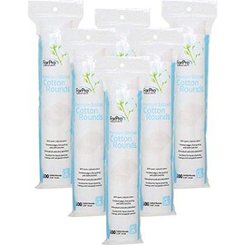 ForPro Professional Collection ForPro - Rondas de algodón cosido de alta calidad, almohadillas de algodón 100% puro para quitar maquillaje, esmalte de