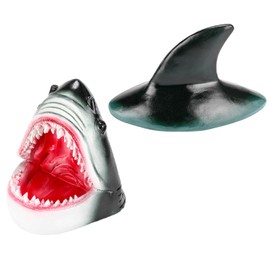 Geelin Floating Shark Head Pool Decor Realistic Resin Floating Statue Decor Suitable for Pond Decoration Detailed Texture Pool Garden Accessories Outdoor Decoration