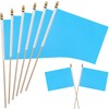 WEITBF 12Pcs 8×12 Inch Solid Light Blue Flags Small Blank
