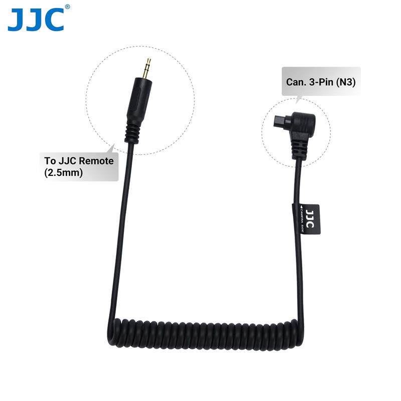 JJC Shutter Release Connecting Cable for Canon EOS R5/R5C/D2000/D60/5D Series/50D/6D/6D