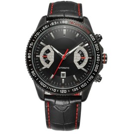 FORSINING Calendar Automatic Mechanical Waterproof PU Leather Band Men Watch