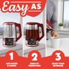 Gourmia Electric Programmable Glass Kettle – 1.7L Temperature Control Tea