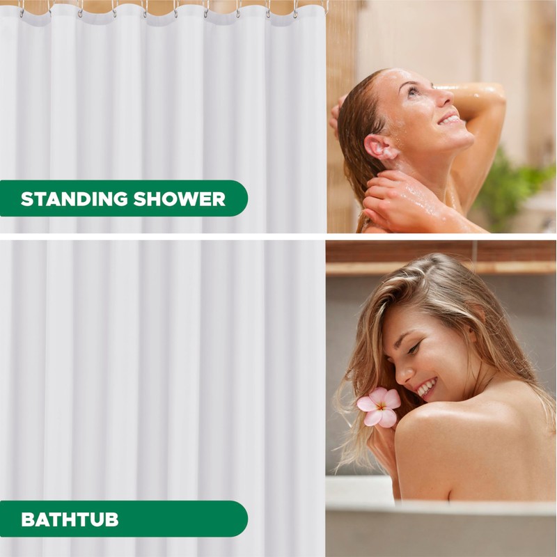 Biscaynebay Fabric Narrow Shower Stall Curtain Liners 36 Inch Width
