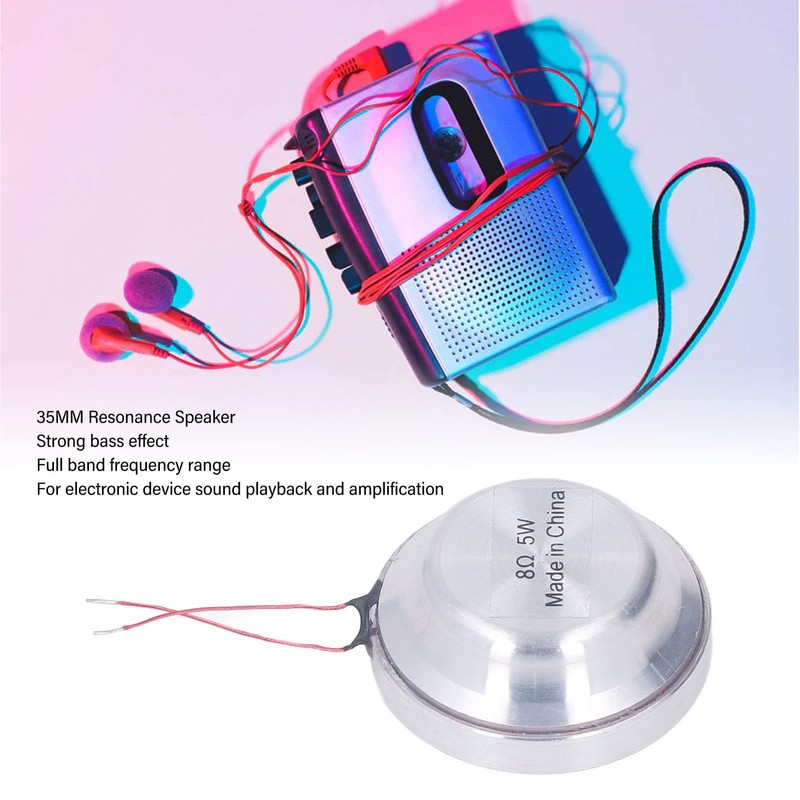 35MM Round Resonance Speaker, Single Direction All Frequency Vibration Louderspeaker,