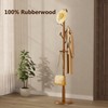 Solid Wood Coat Rack Freestanding Coat Tree with 10 Hooks,
