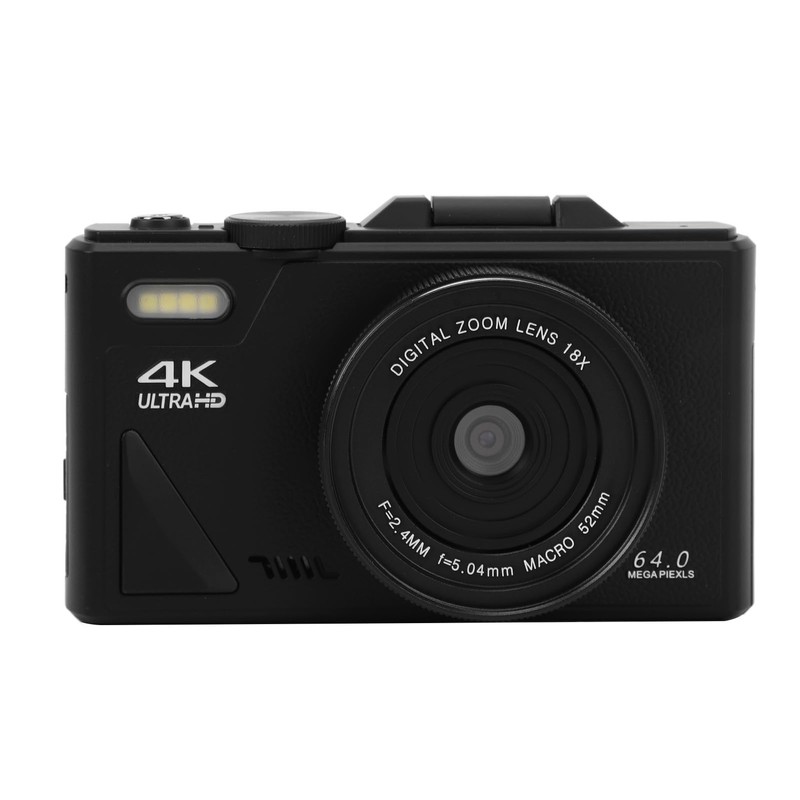 Cámara Digital 4K, Enfoque automático UHD de 64 MP, Zoom