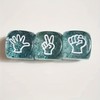 Strategyify Glitter Hand Gesture Dice Set, 20mm/0.787in, 12 Pieces, Party