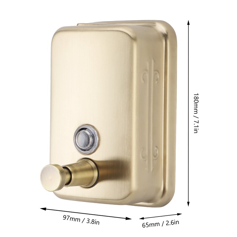 Wall Mount Commercial Soap Dispenser Large Capacity Leakproof Manual Stainless