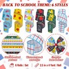 6 Rolls Back to School Wired Edge Ribbons, 24Yards x