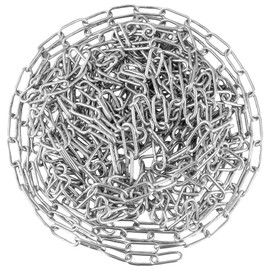 KINJOEK Stainless Steel Chain, 2mm x 98.4 Feet Heavy Duty Metal Proof Coil Chain, Hanging Loop Chains for Guardrail, Lifting Chain